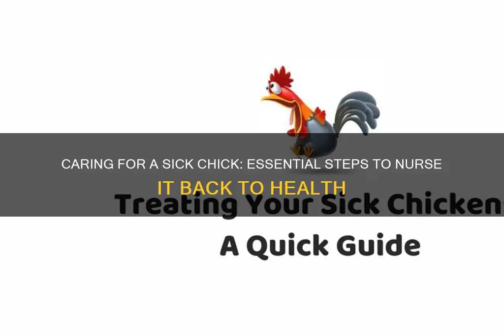 what to do for a sick chick