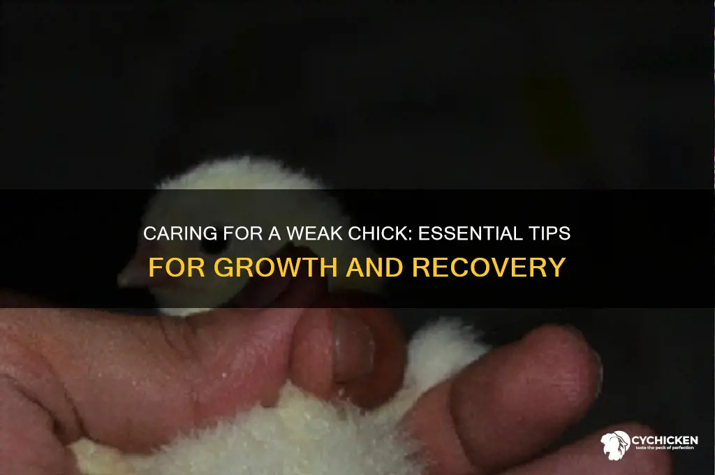 what to do for a weak chick