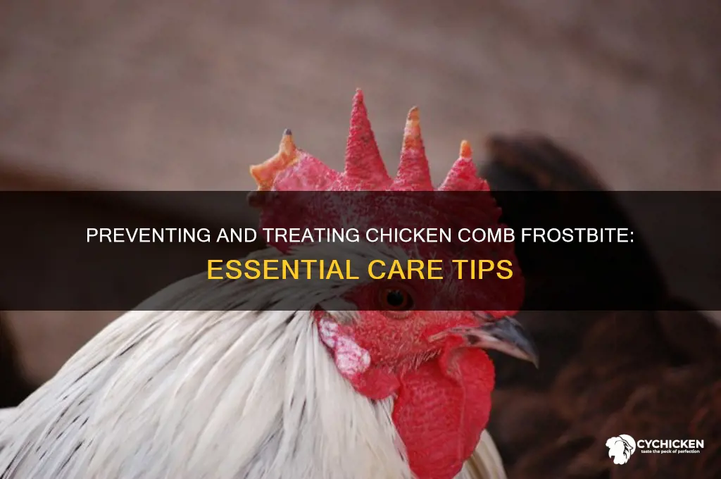 what to do for chicken comb frostbite