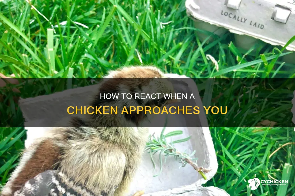 what to do if a chicken comes up to you
