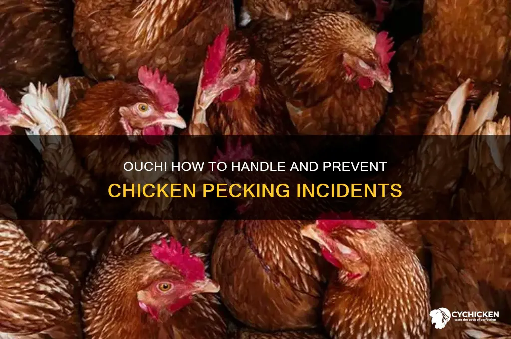 what to do if a chicken pecks you