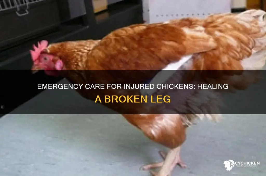 what to do if chicken breaks leg