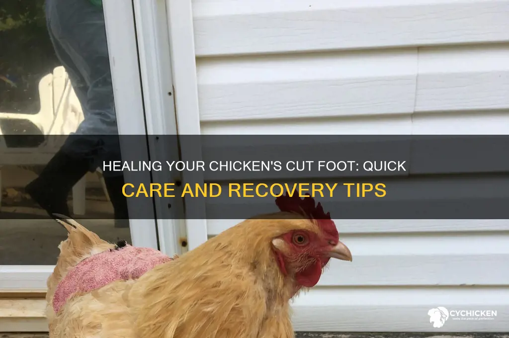 what to do if chicken has cut foot