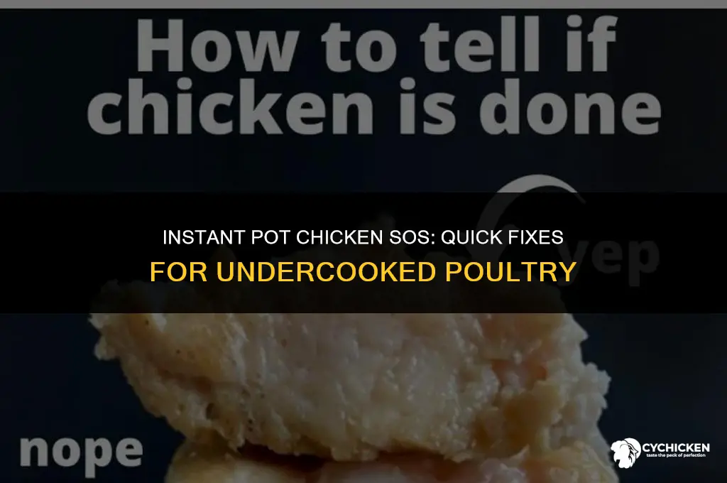 what to do if chicken is undercooked in instant pot