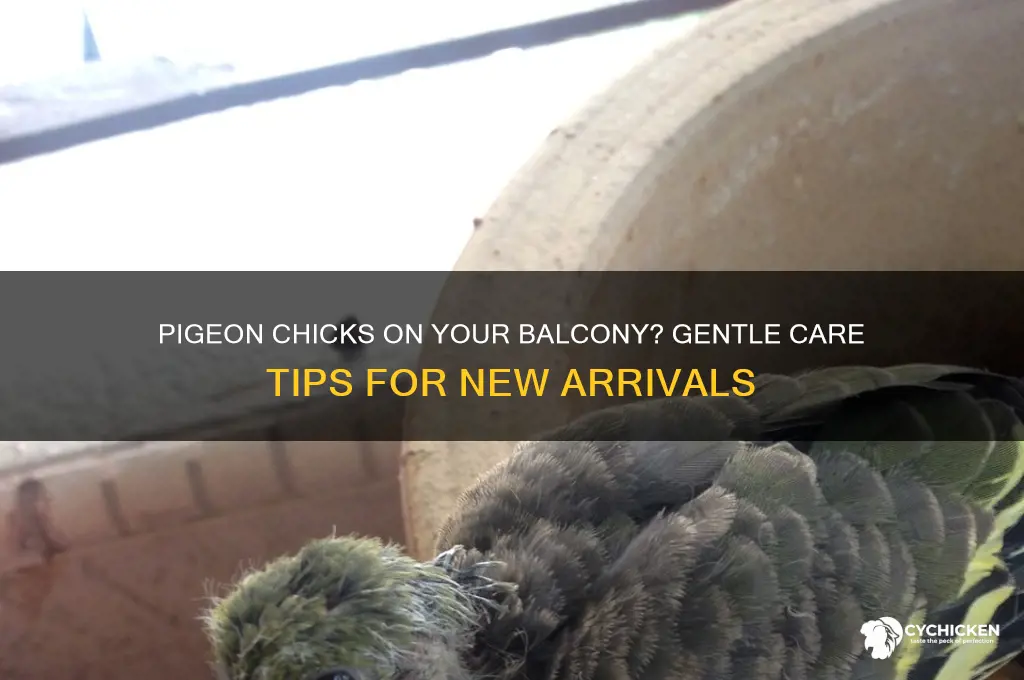what to do if pigeon chicks on balcony