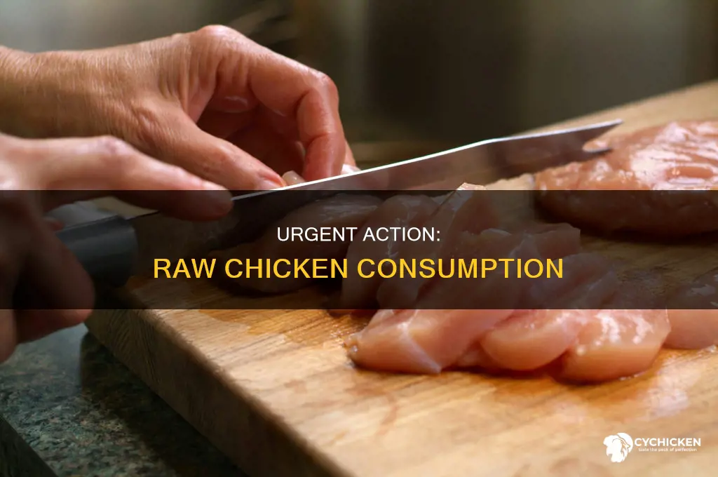what to do if u realize u ate raw chicken
