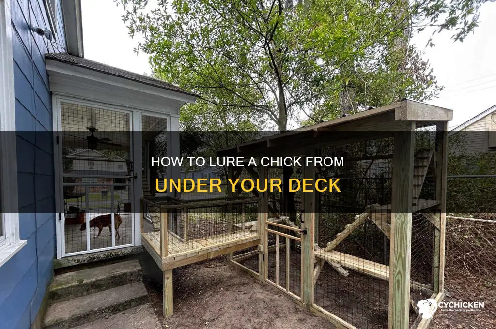 what to do if your chick climbs under your deck