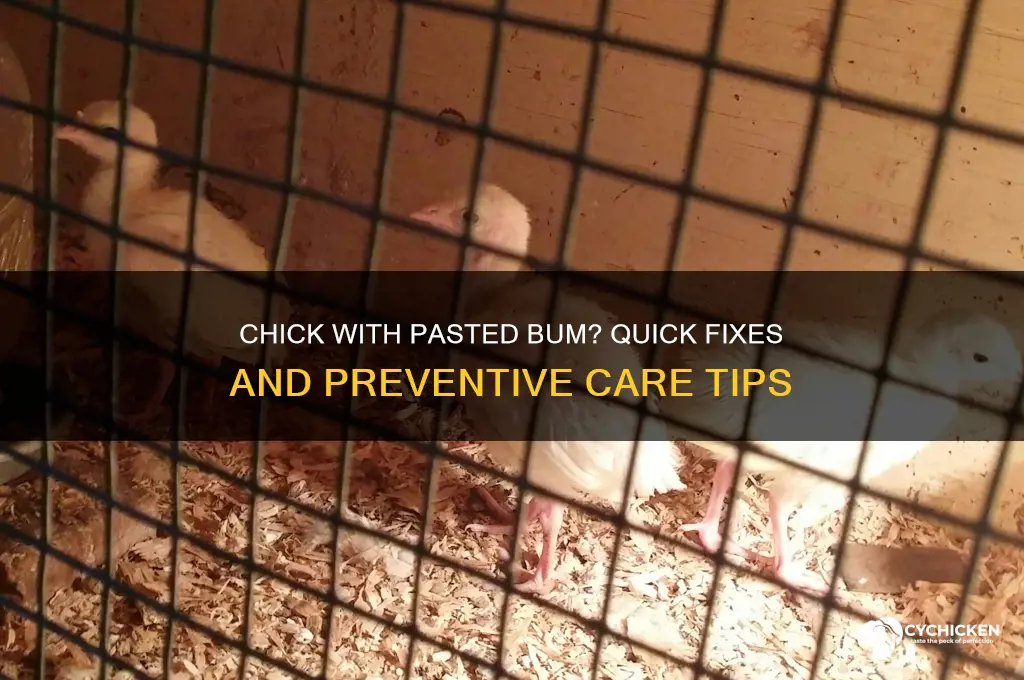 what to do when chick ha pastey bum