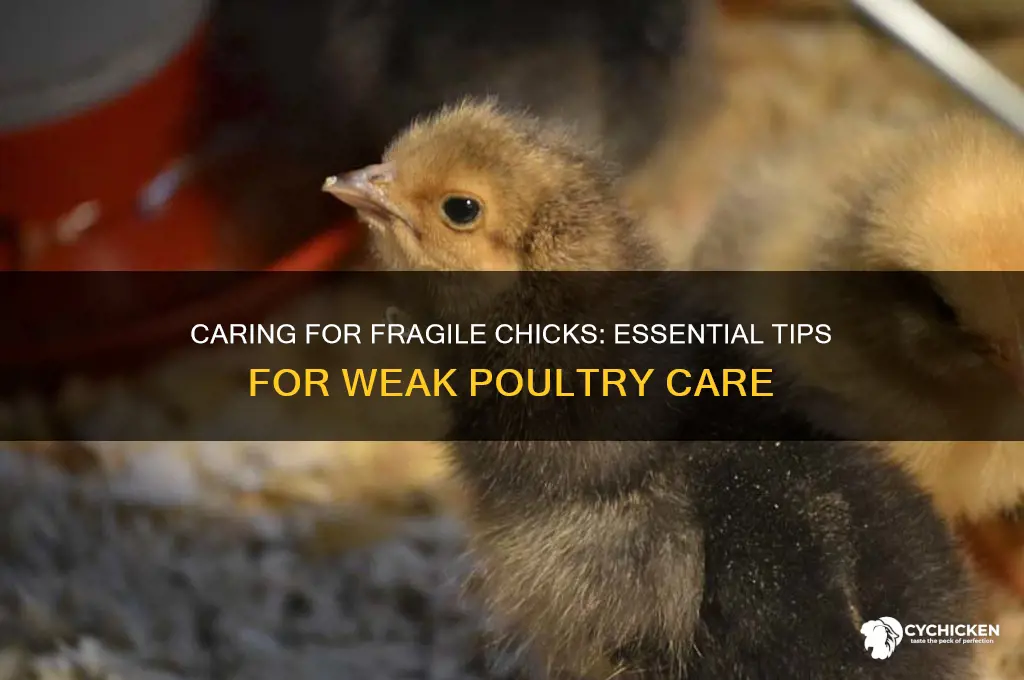 what to do with a weak chick