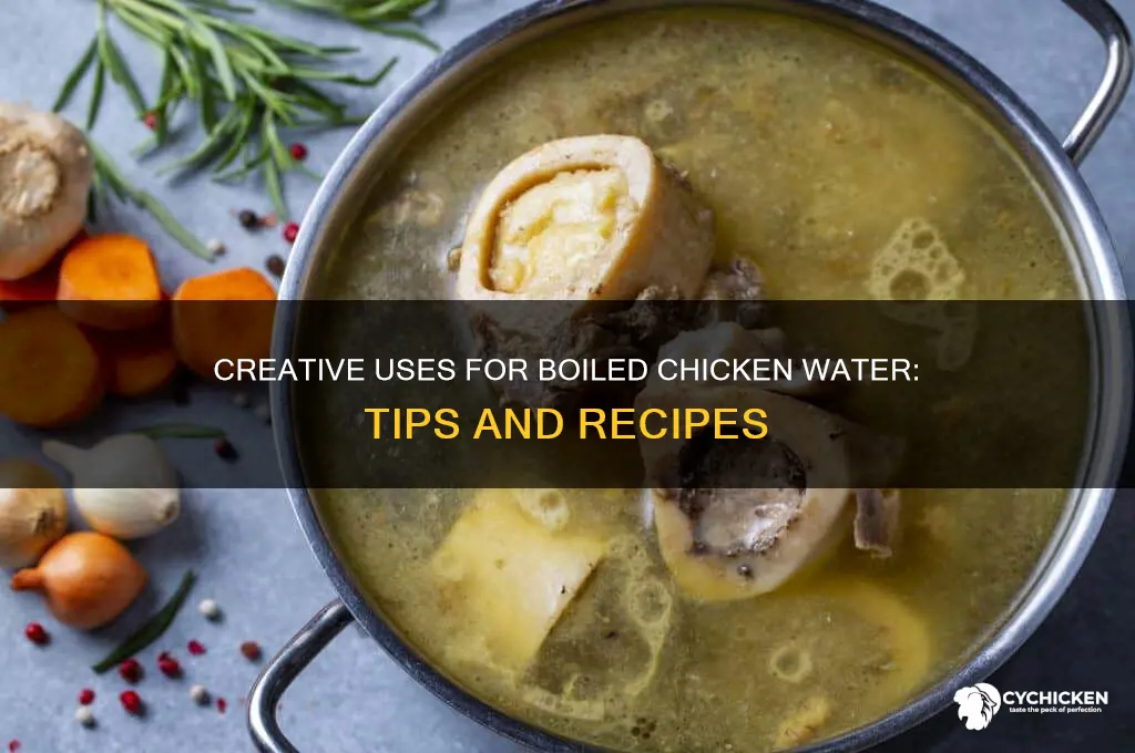 what to do with boiled chicken water