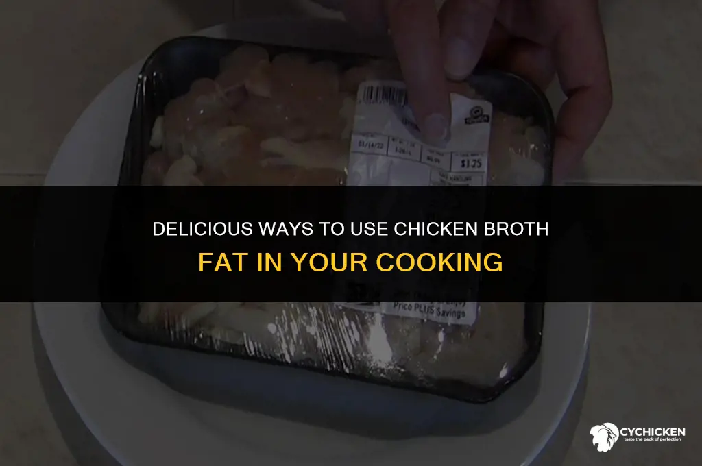 what to do with chicken broth fat