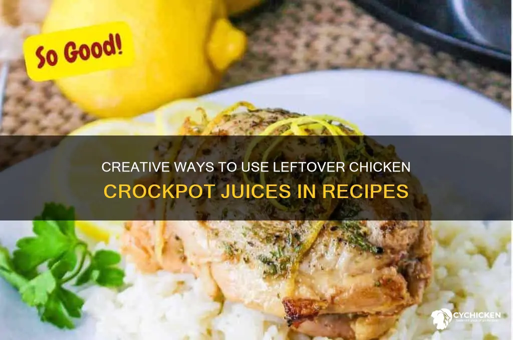 what to do with chicken crockpot juices