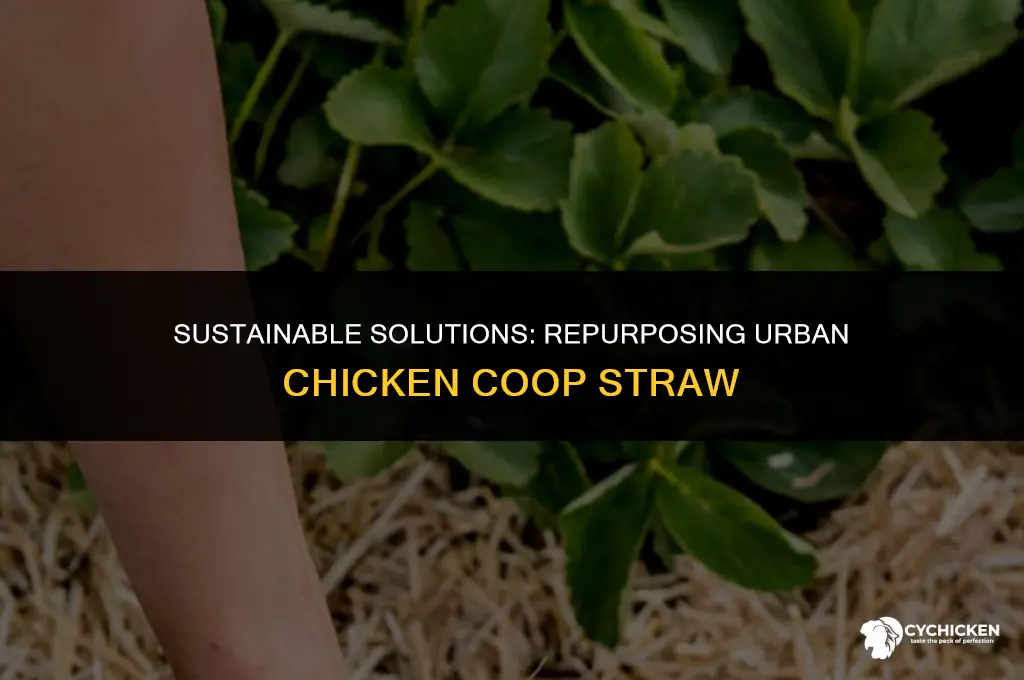 what to do with urban chicken coop straw