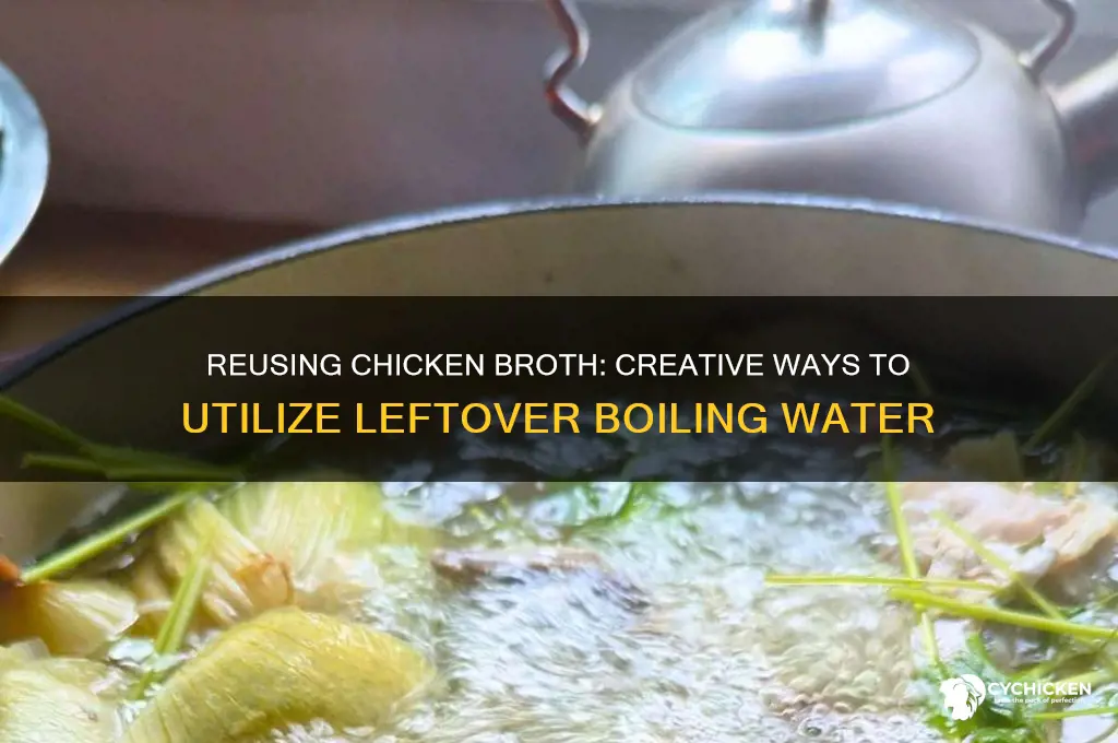 what to do with water after boiling chicken
