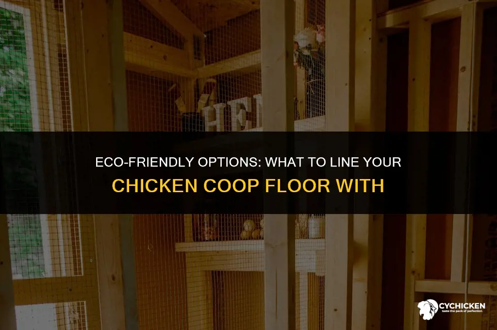 what to line chicken coop floor with