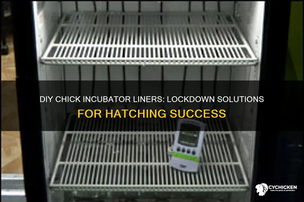 what to line the chick incubator during lockdown