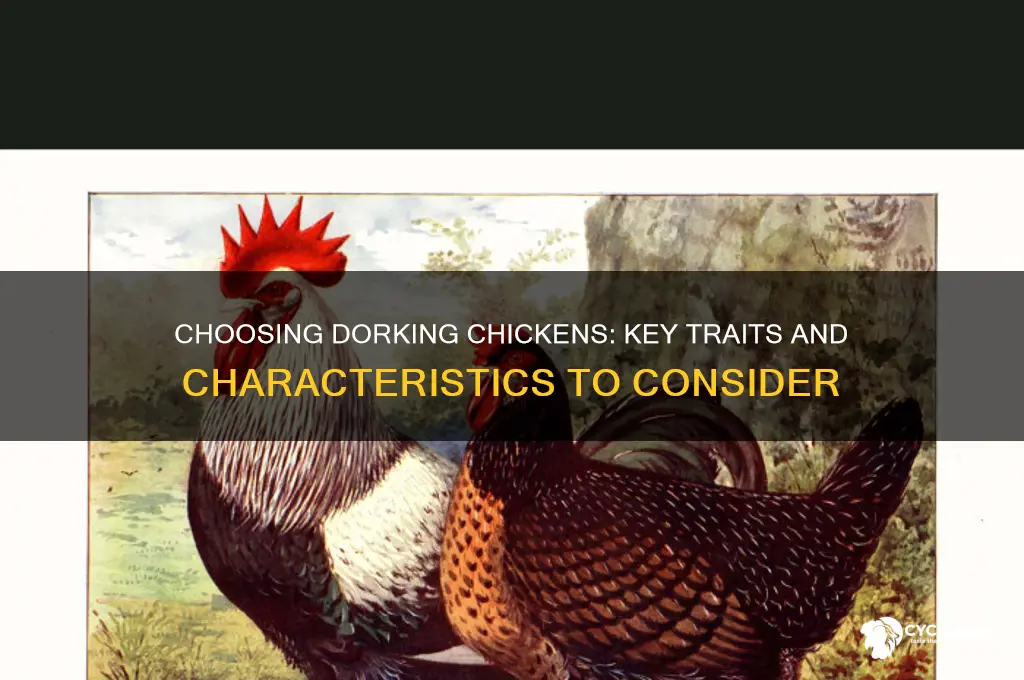 what to look for in a dorking chicken