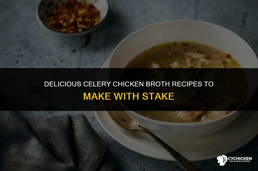what to make with stake celery chicken broth