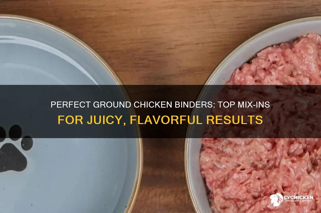 what to mix in ground chicken for binder