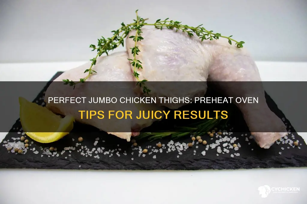 what to preheat the ovem for jumbo chicken thighs