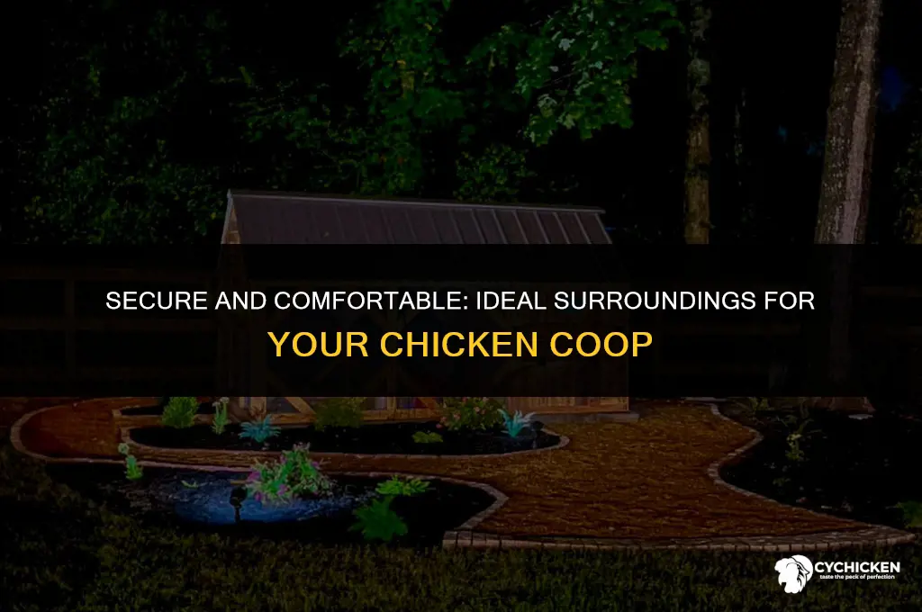 what to put around chicken coop