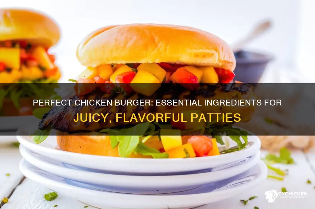 what to put in a chicken burger