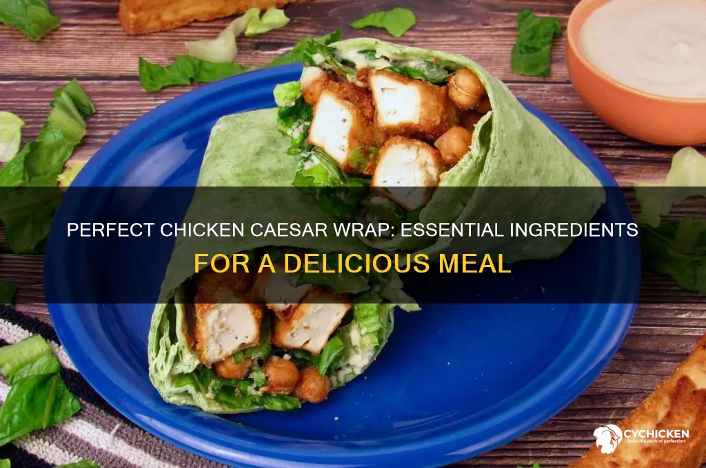 what to put in a chicken caesar wrap