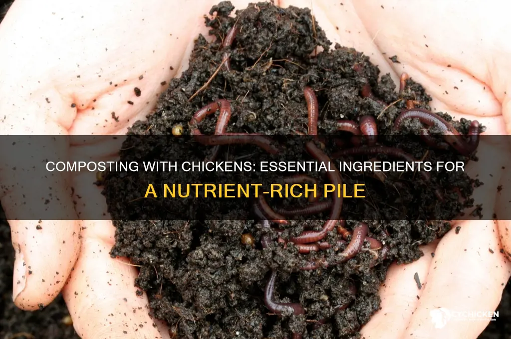 what to put in a chicken compost pile
