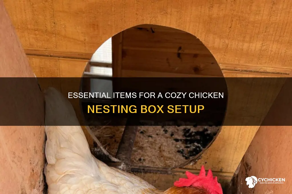 what to put in a chicken nesting box