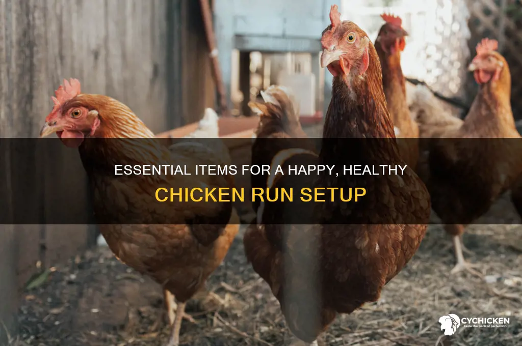 what to put in a chicken run