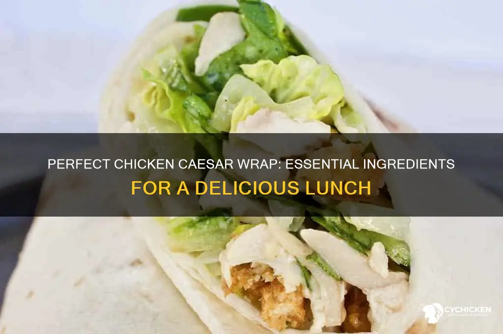 what to put in chicken caesar wrap