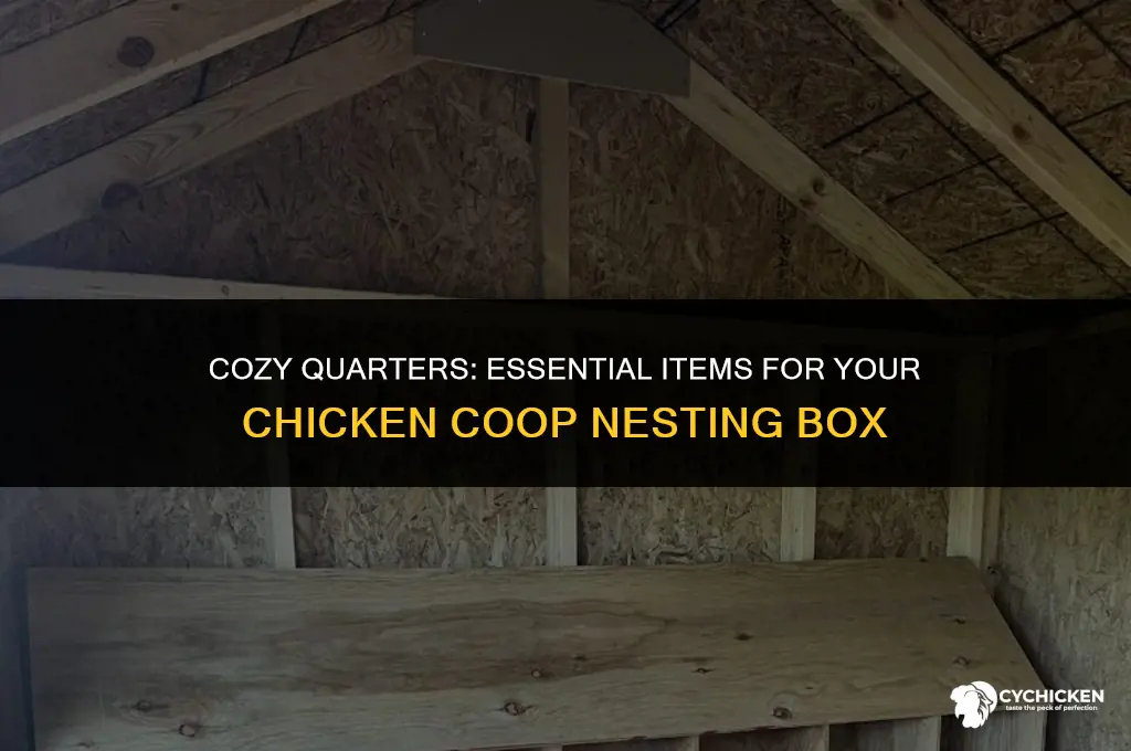 what to put in chicken coop nesting box