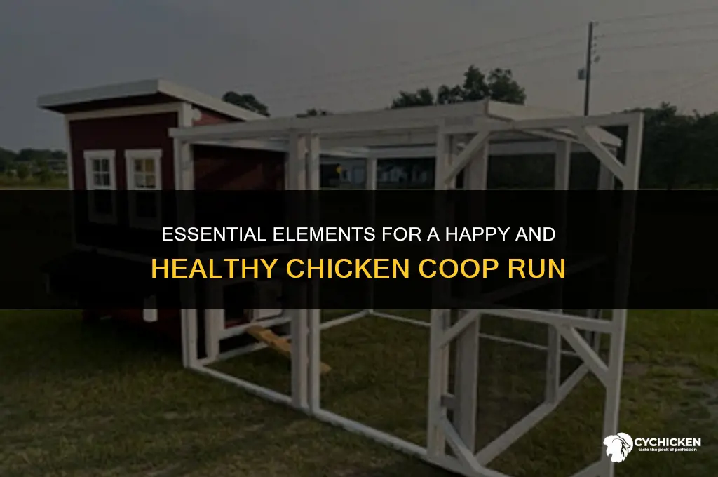 what to put in chicken coop run
