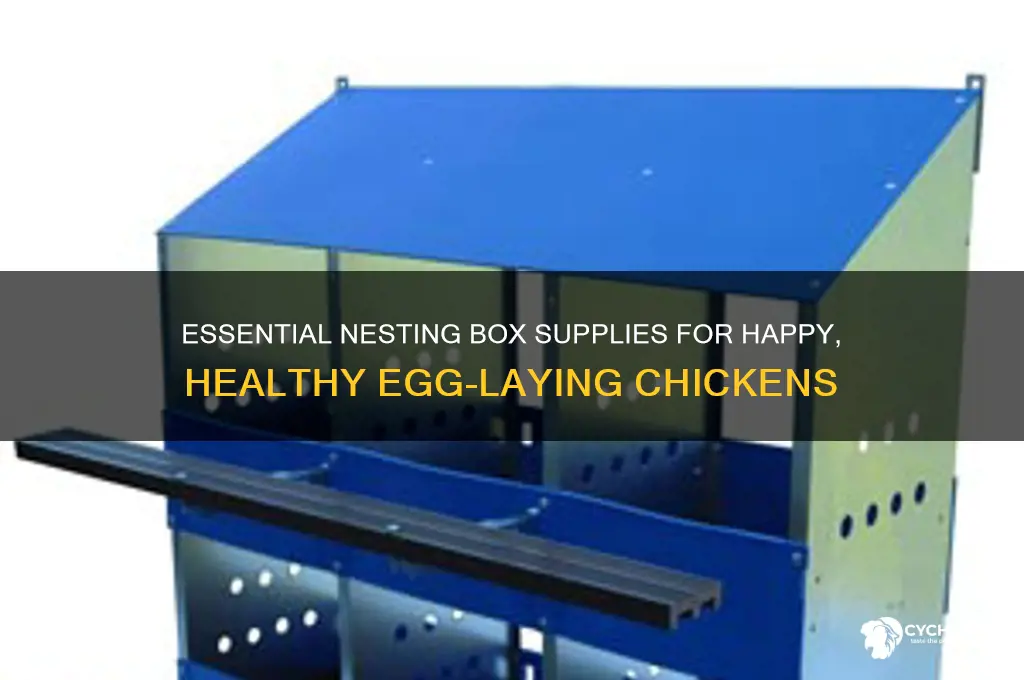 what to put in chicken nesting boxes