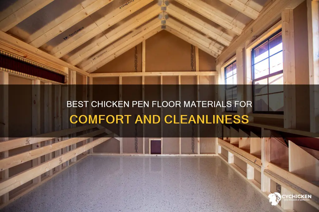 what to put in chicken pen floor