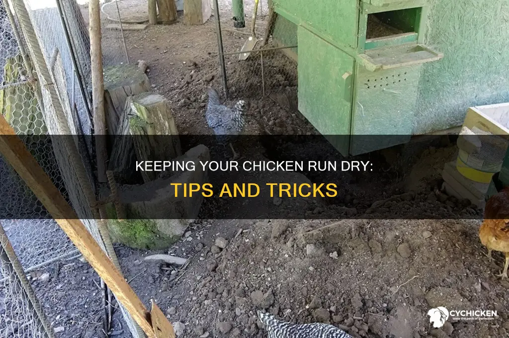 what to put in chicken run to keep dry