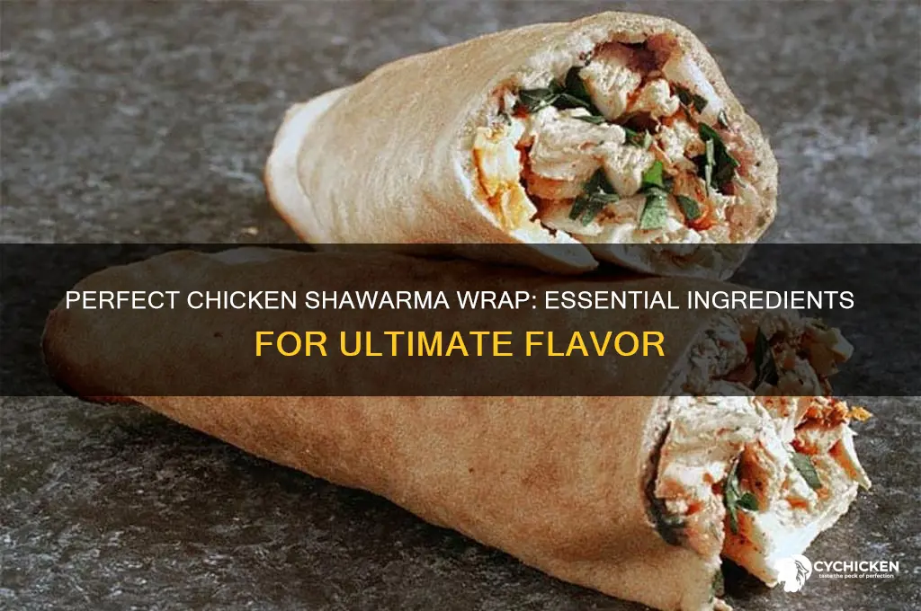 what to put in chicken shawarma wrap