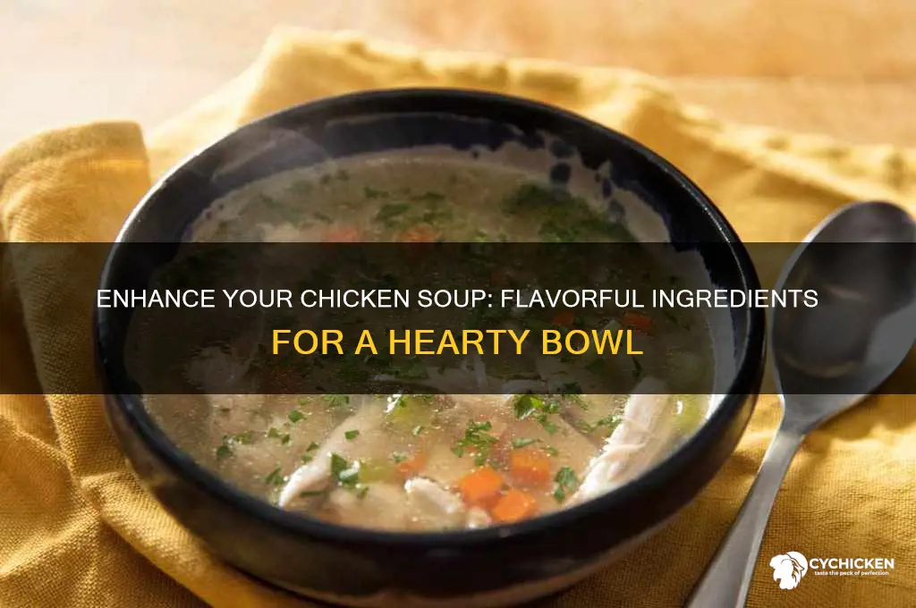 what to put into chicken sop for flaavor