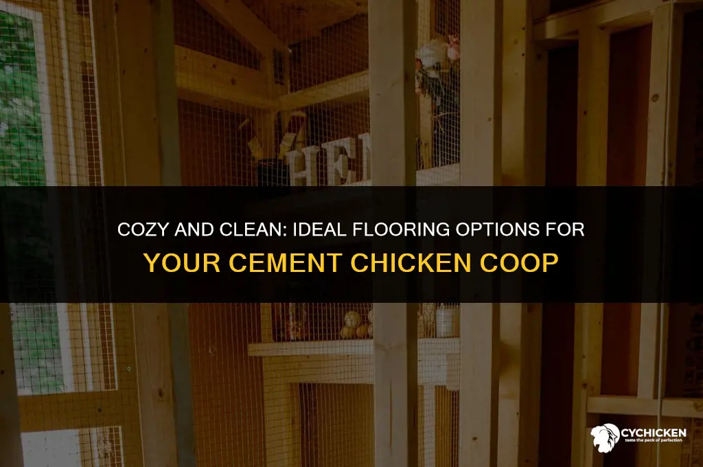 what to put on cement chicken coop floor