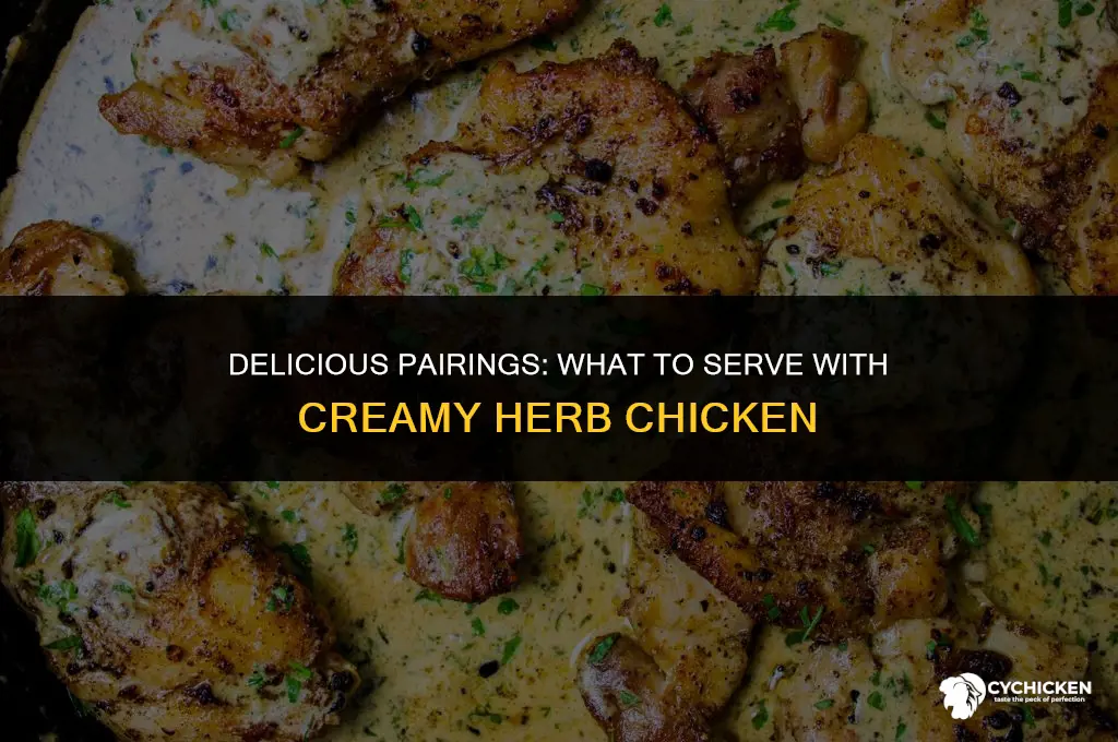 what to serve with creamy herb chicken