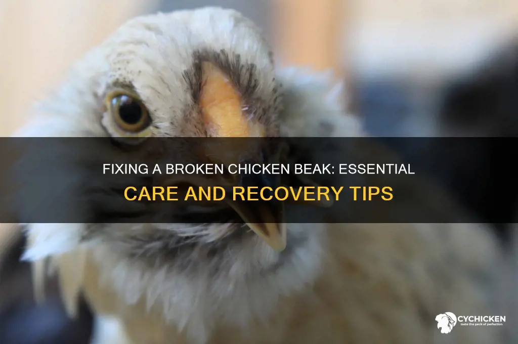 what todo for a broken chicken beek