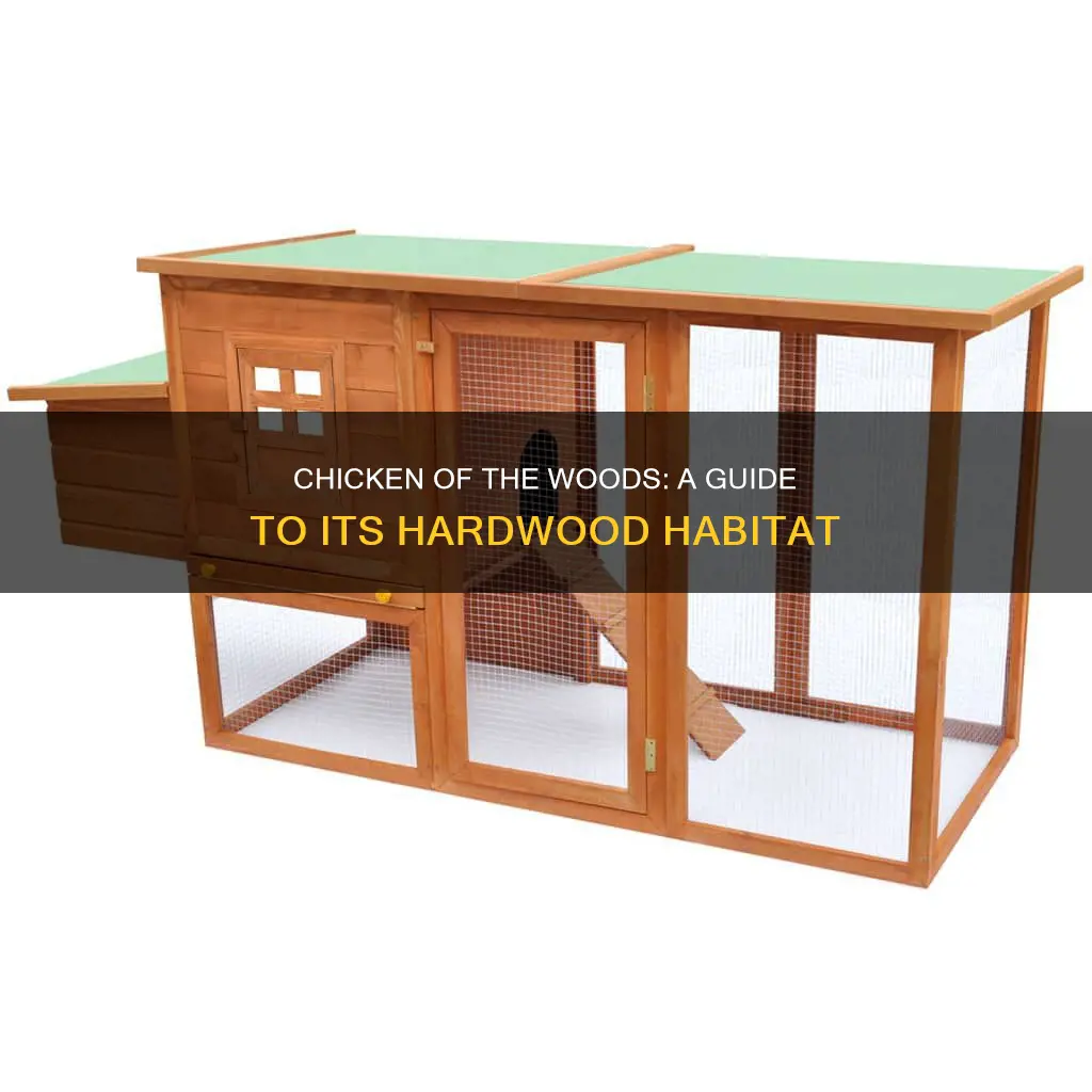 what type of hardwood does chicken of the woods grow