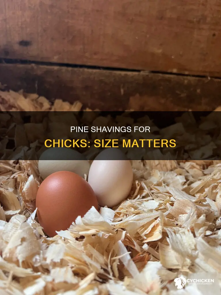 what type of pine shaving for chicks large or small
