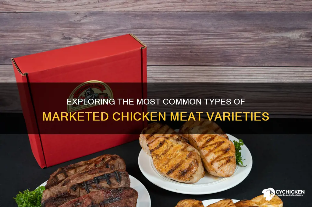 what types of chicken meat are regularly marketed