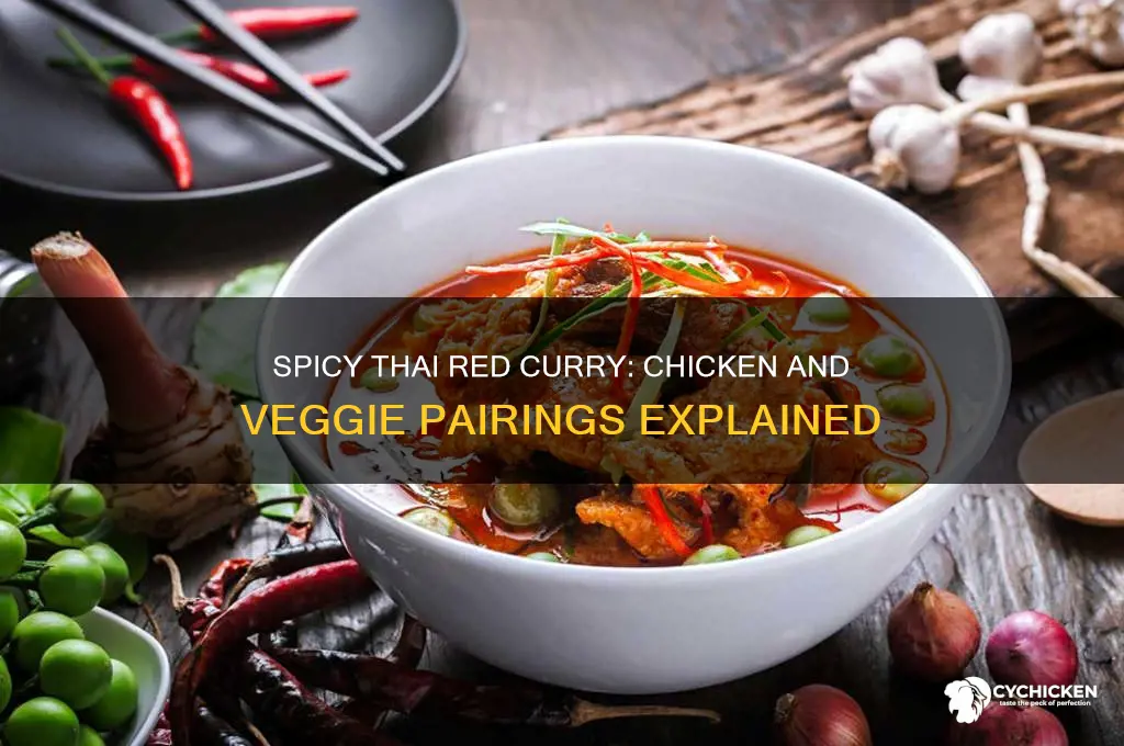 what vegetables in thai curry red sauce with chicken