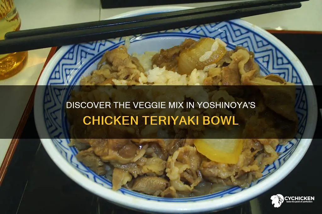 what vegetables in yoshinoya chicken teriyaki bowl