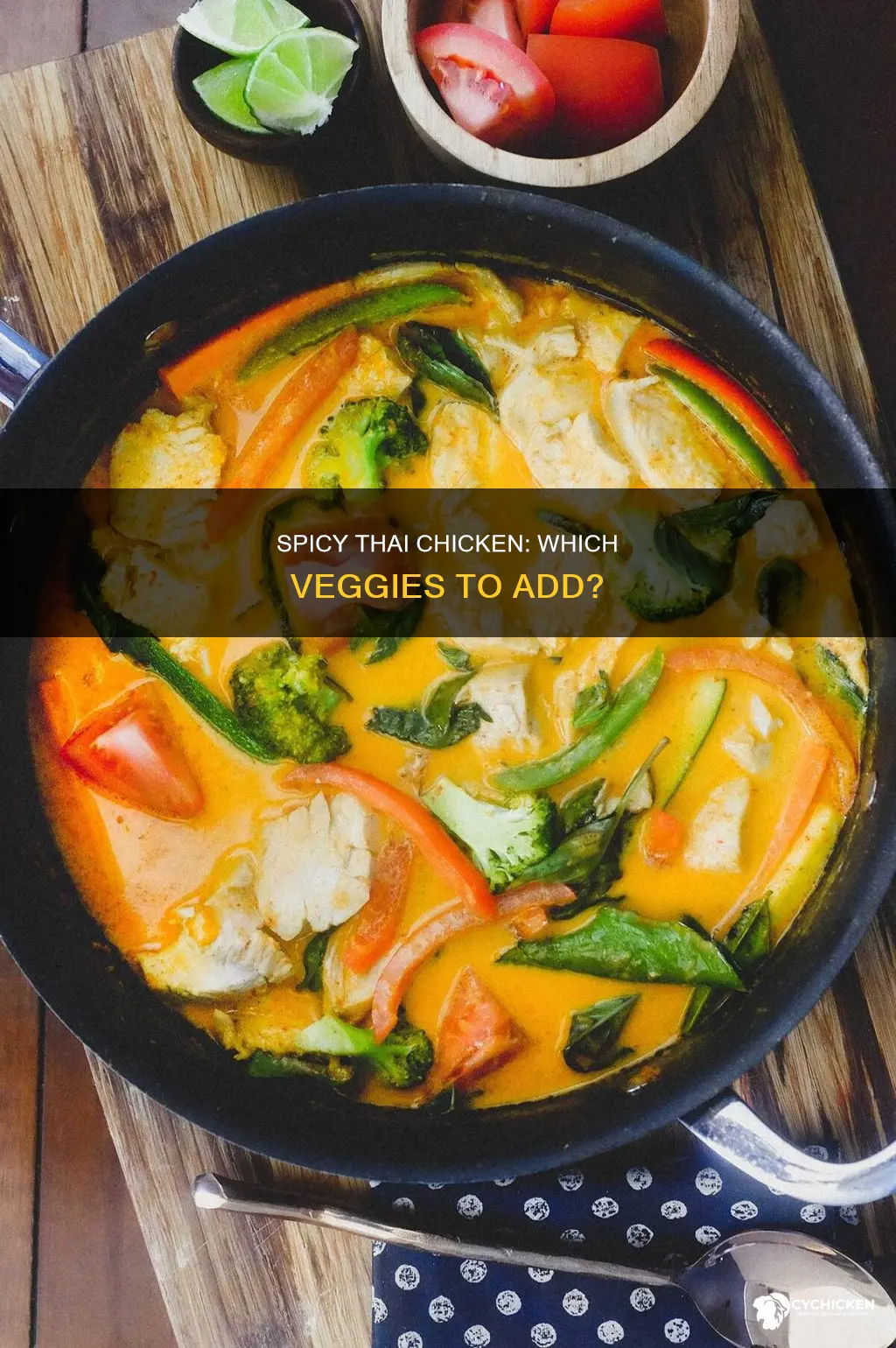what vegetitables do you add to red thai chicken