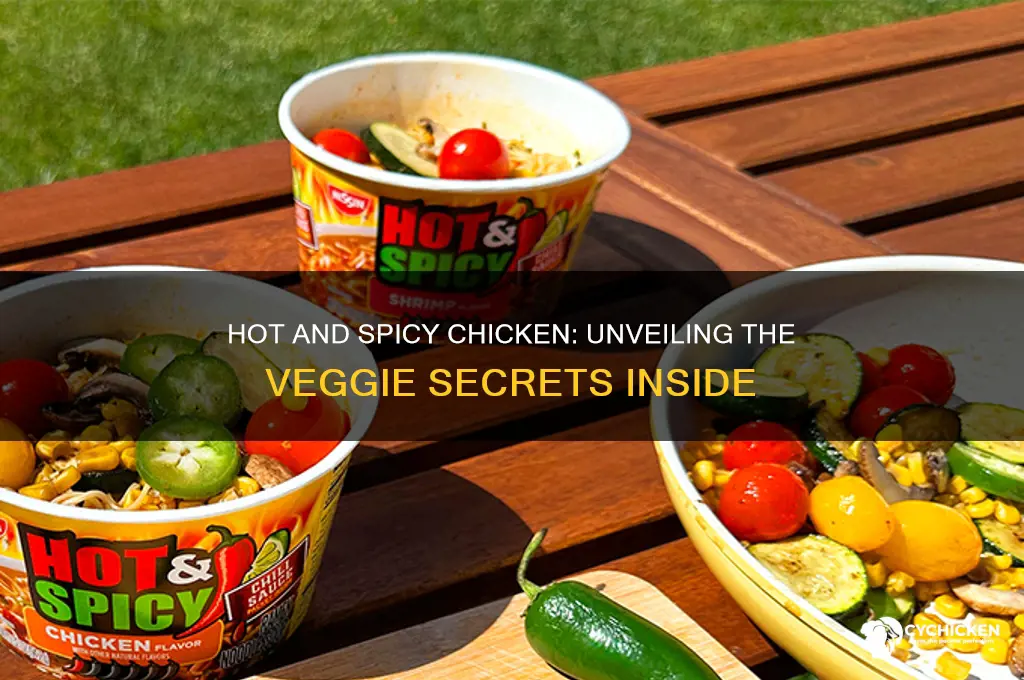 what vegies are in hot and spicy chicken