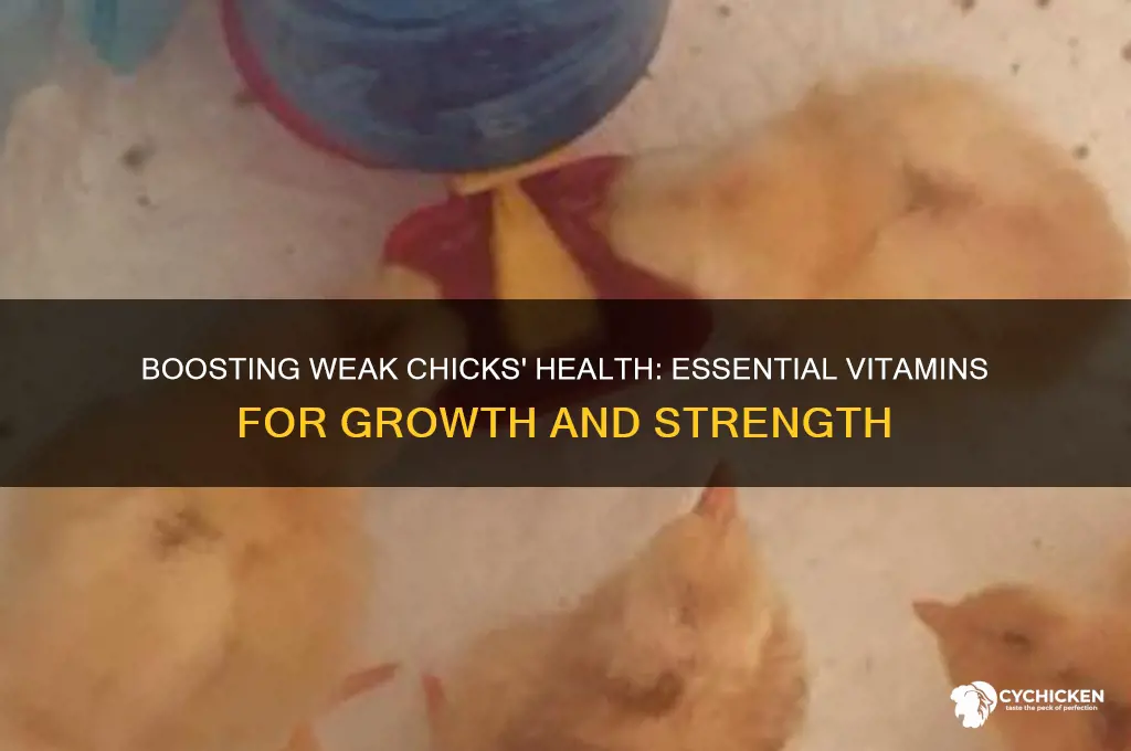 what vitamins could help a weak chick