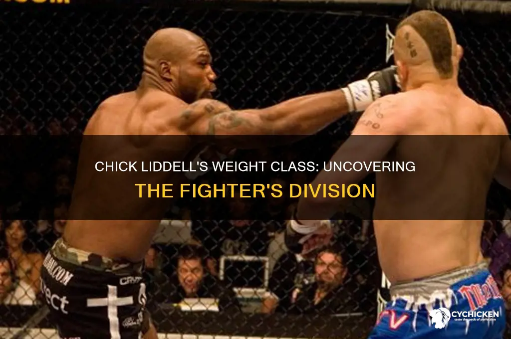 what weight class was chick liddel in